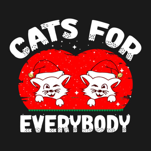 Cats for Everybody T-shirt Design cover image.