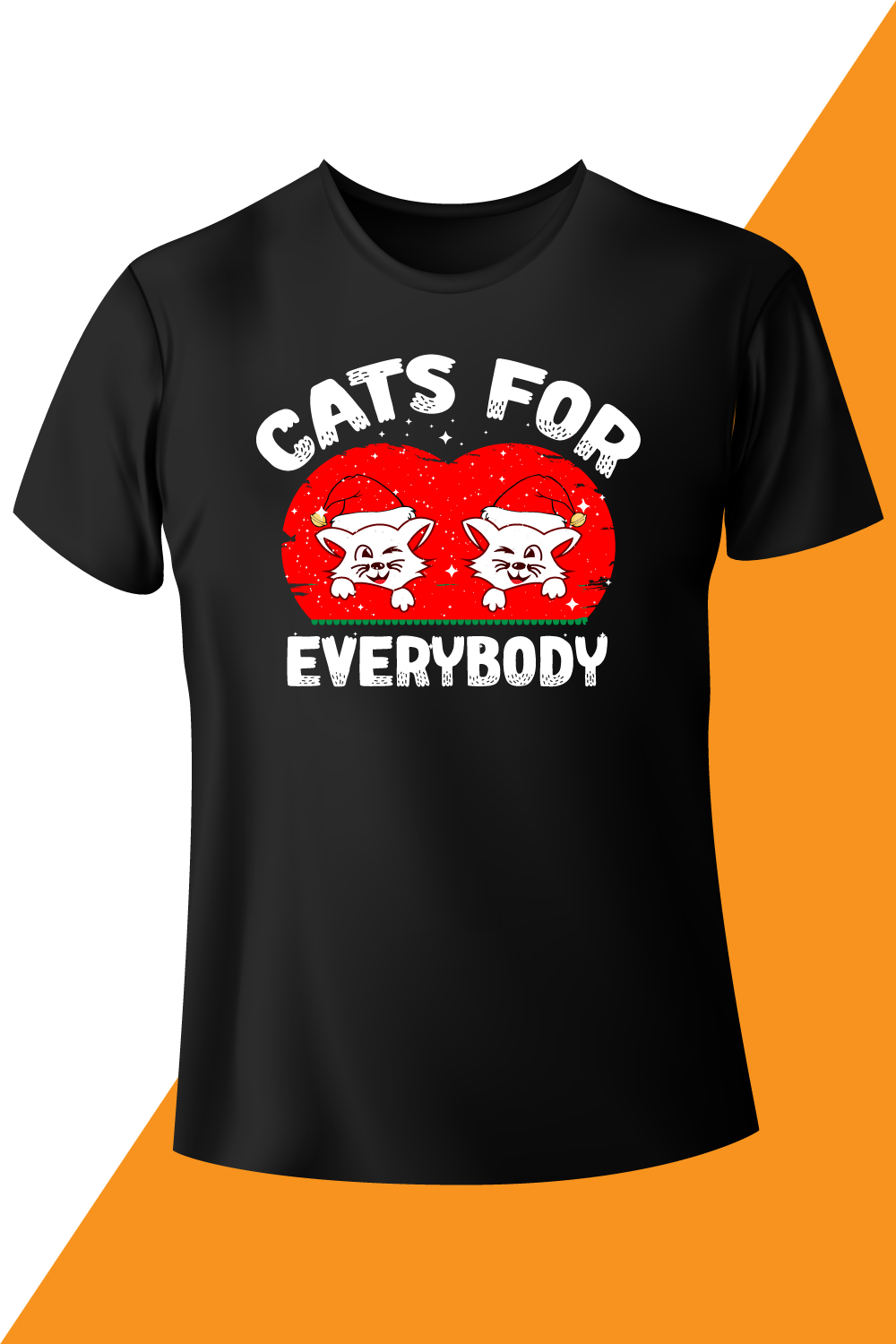Cats for Everybody T-shirt Design pinterest image.