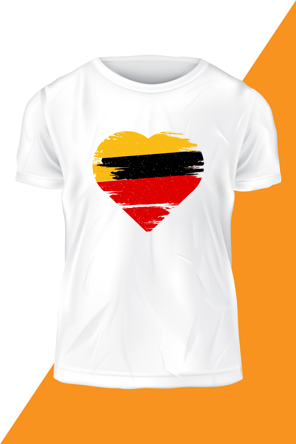 Heart Germany Flag Vector Design pinterest image.