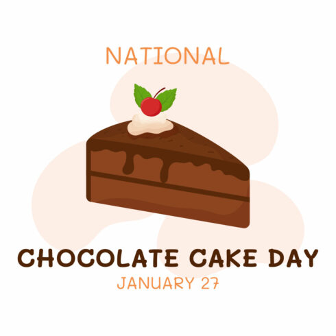 National Chocolate Cake Day Illustration cover image.