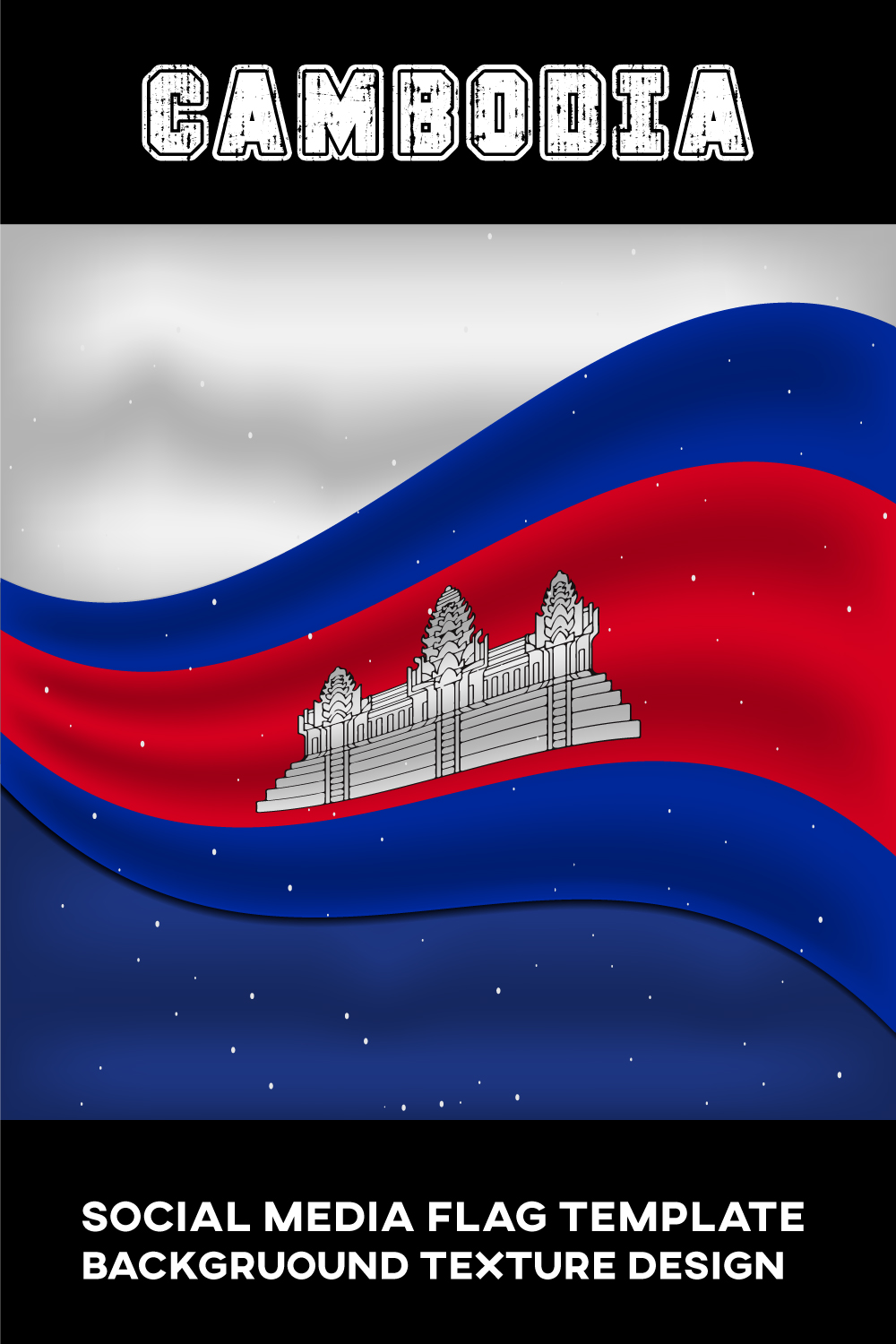 Colorful image of Cambodia flag.