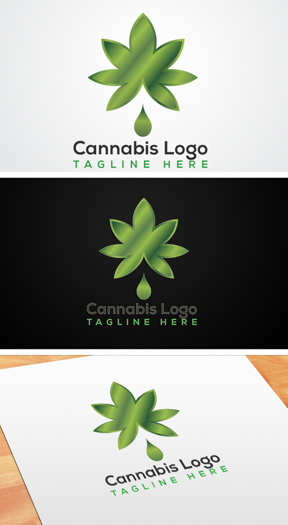 Marijuana Vector Logo Design Template previews.