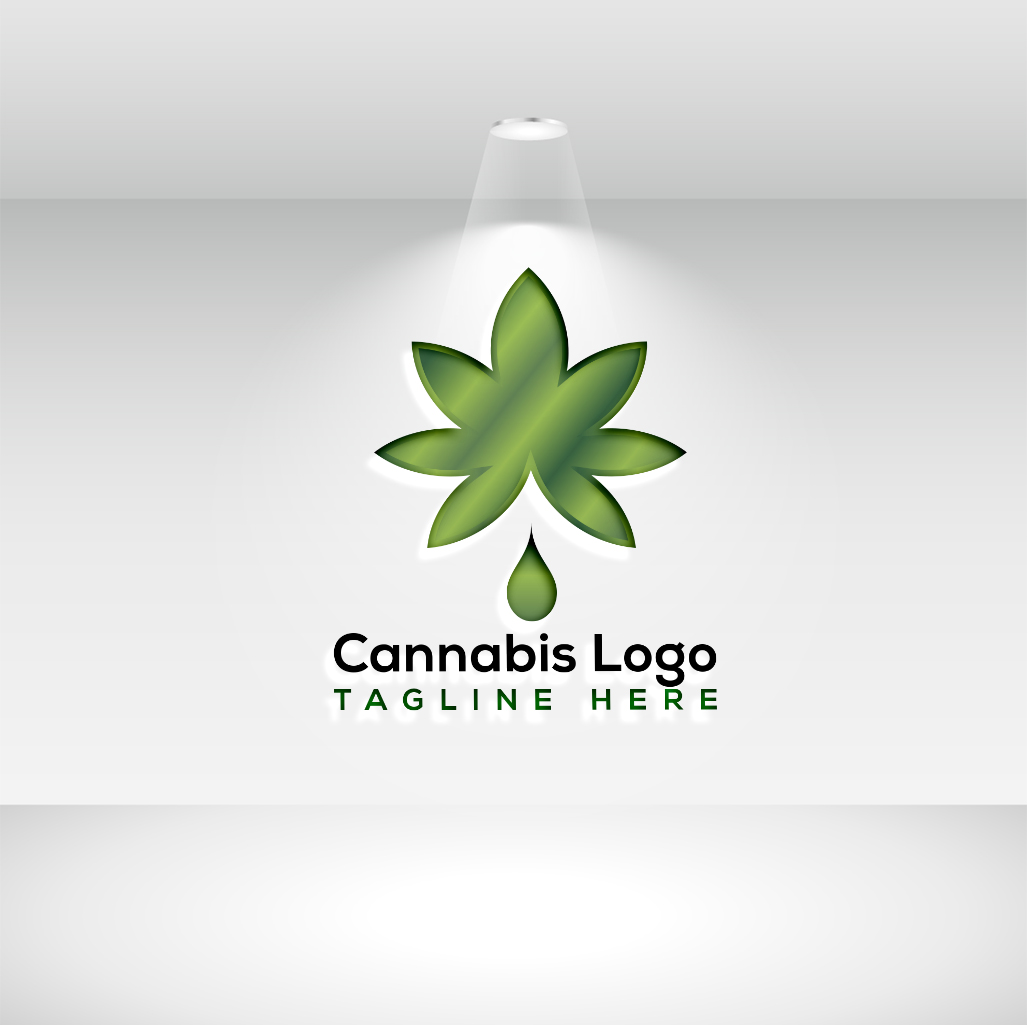 Marijuana Vector Logo Design Template presentation.