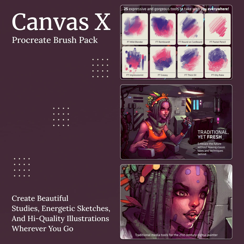 Canvas X - Procreate Brush Pack – MasterBundles