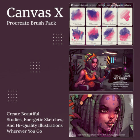 Canvas X - Procreate Brush Pack.