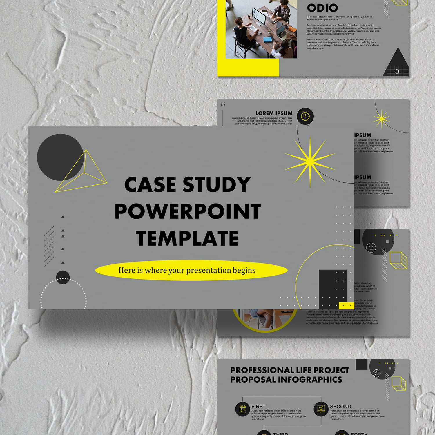 Case Study Powerpoint Template - main image preview.