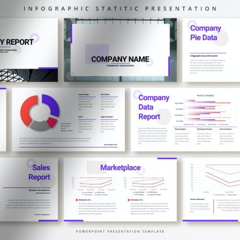 Modern Infographic Statistic Powerpoint Template | Master Bundles