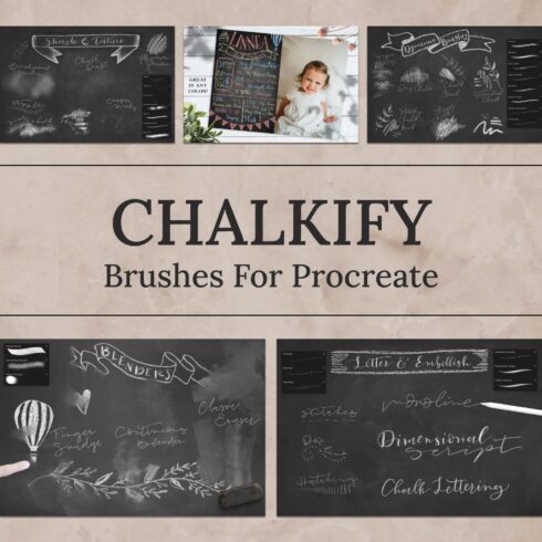 Chalkify Brushes for Procreate - main image preview.