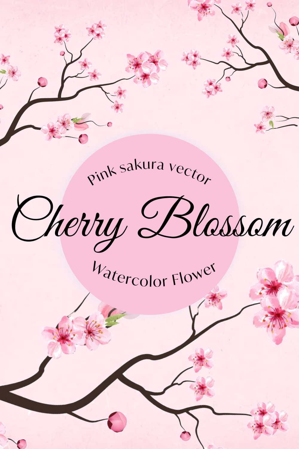 cherry blossom watercolor flower pinterest 552