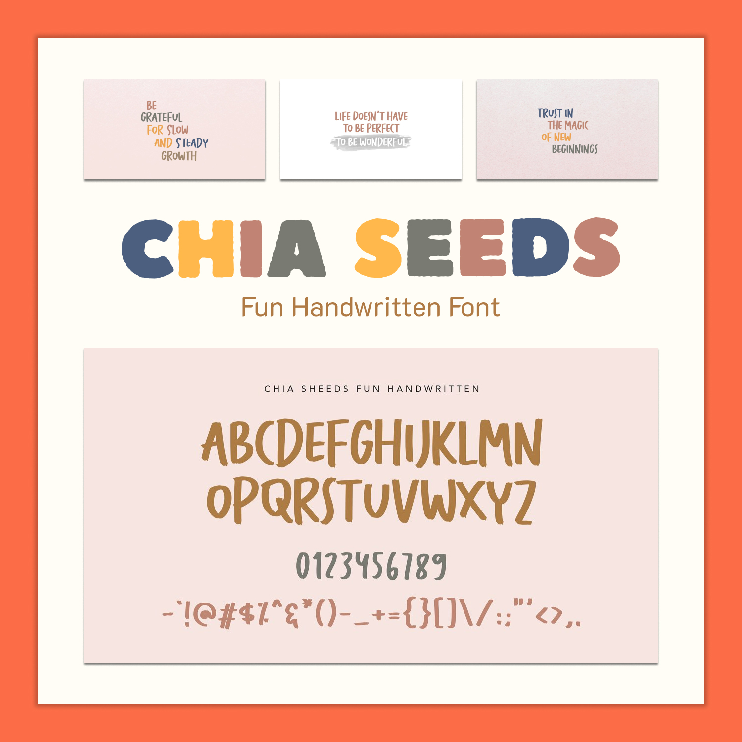 Chia Seeds Fun Handwritten Font.