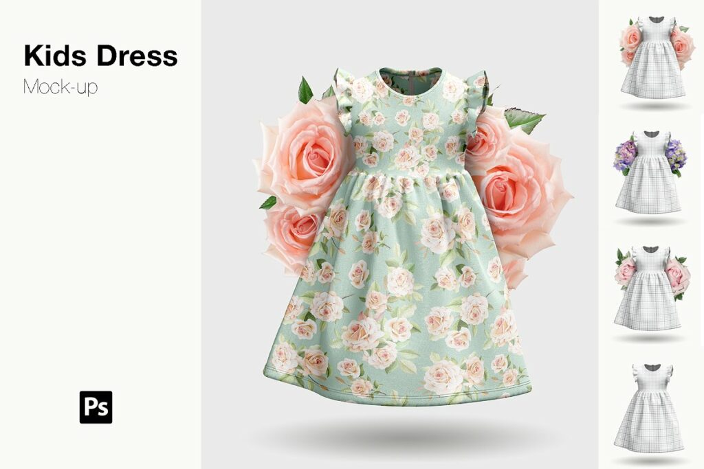 Kids Dress Mockup – MasterBundles