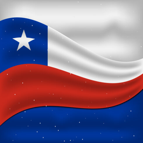 Exquisite image of the flag of Chile.