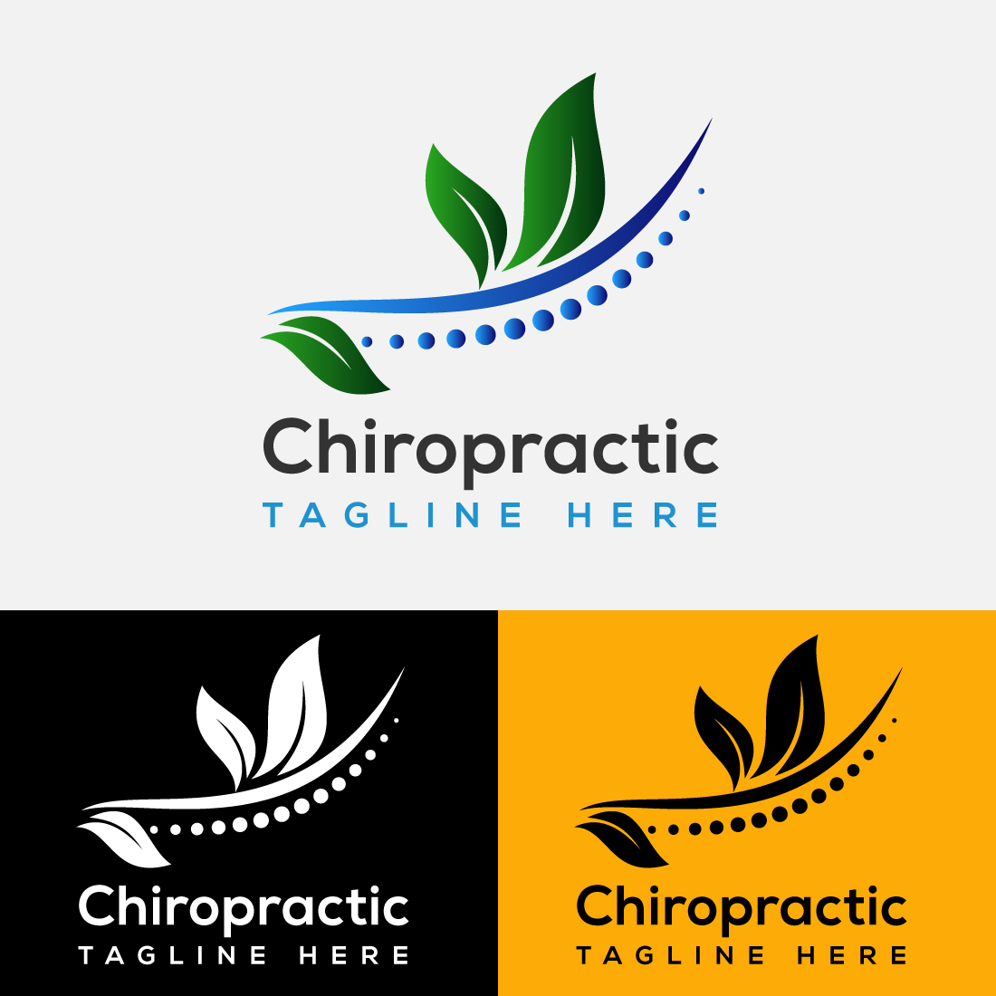 Chiropractic Logo Design Template cover image.