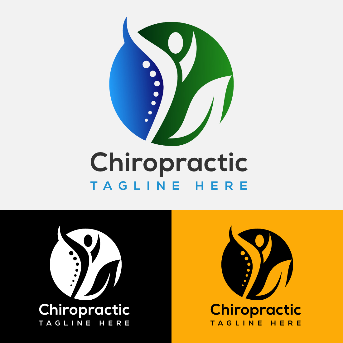 Medical Chiropractic Spine Logo Vector Design cover image.