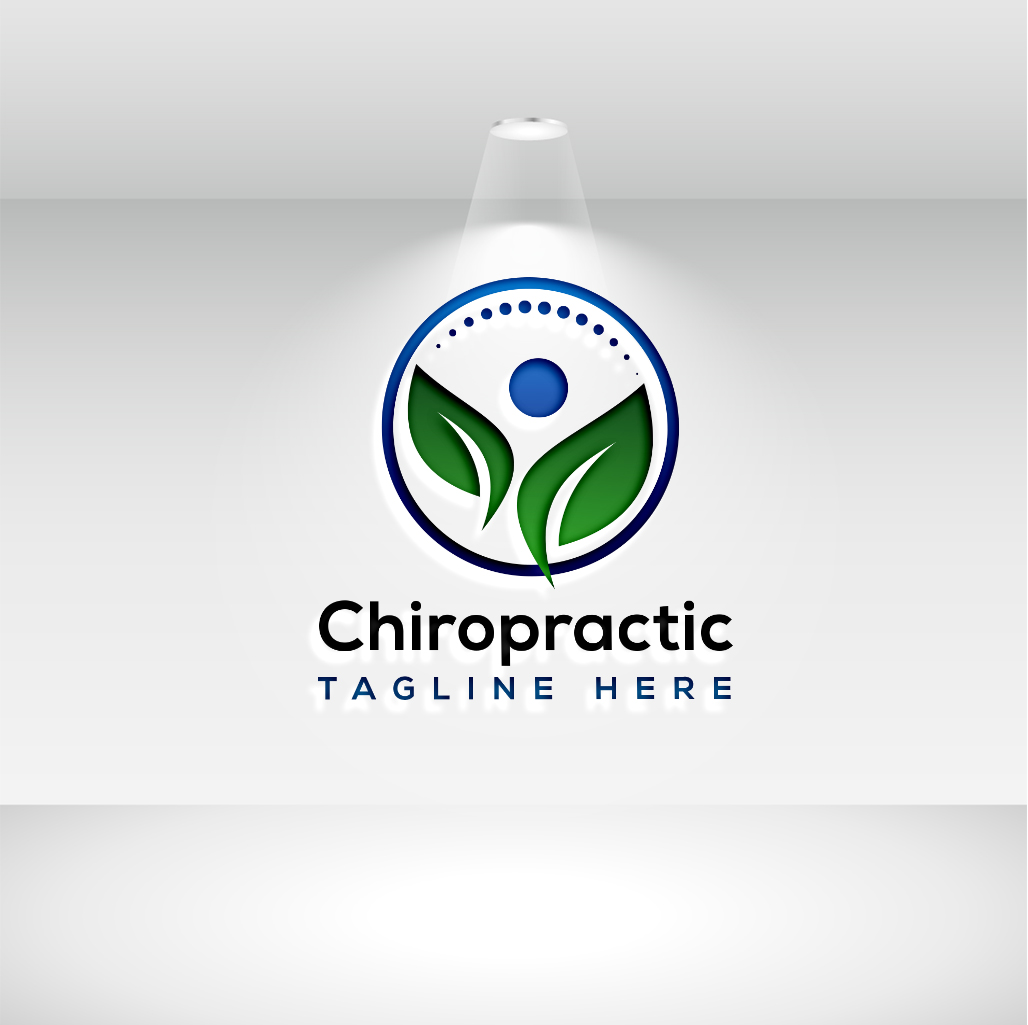Leaf Chiropractic Logo Vector Design preview image.