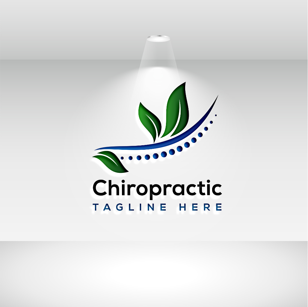 Chiropractic Logo Design Template preview image.