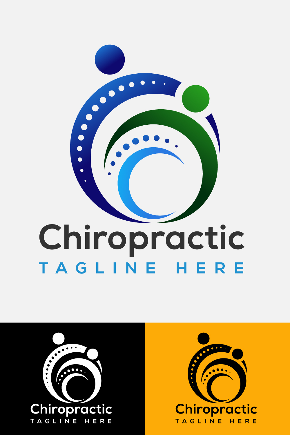 Spinal Care Logo Vector Design pinterest image.