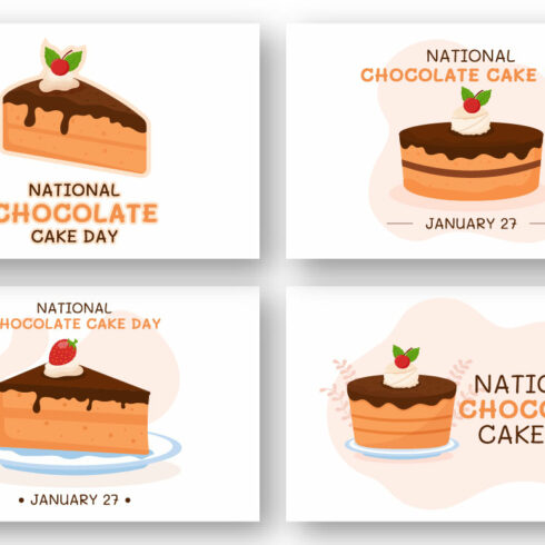 11 National Chocolate Cake Day Illustration | MasterBundles