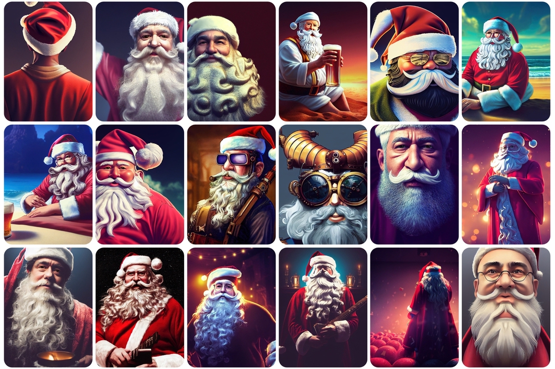 Big diversity of christmas images.