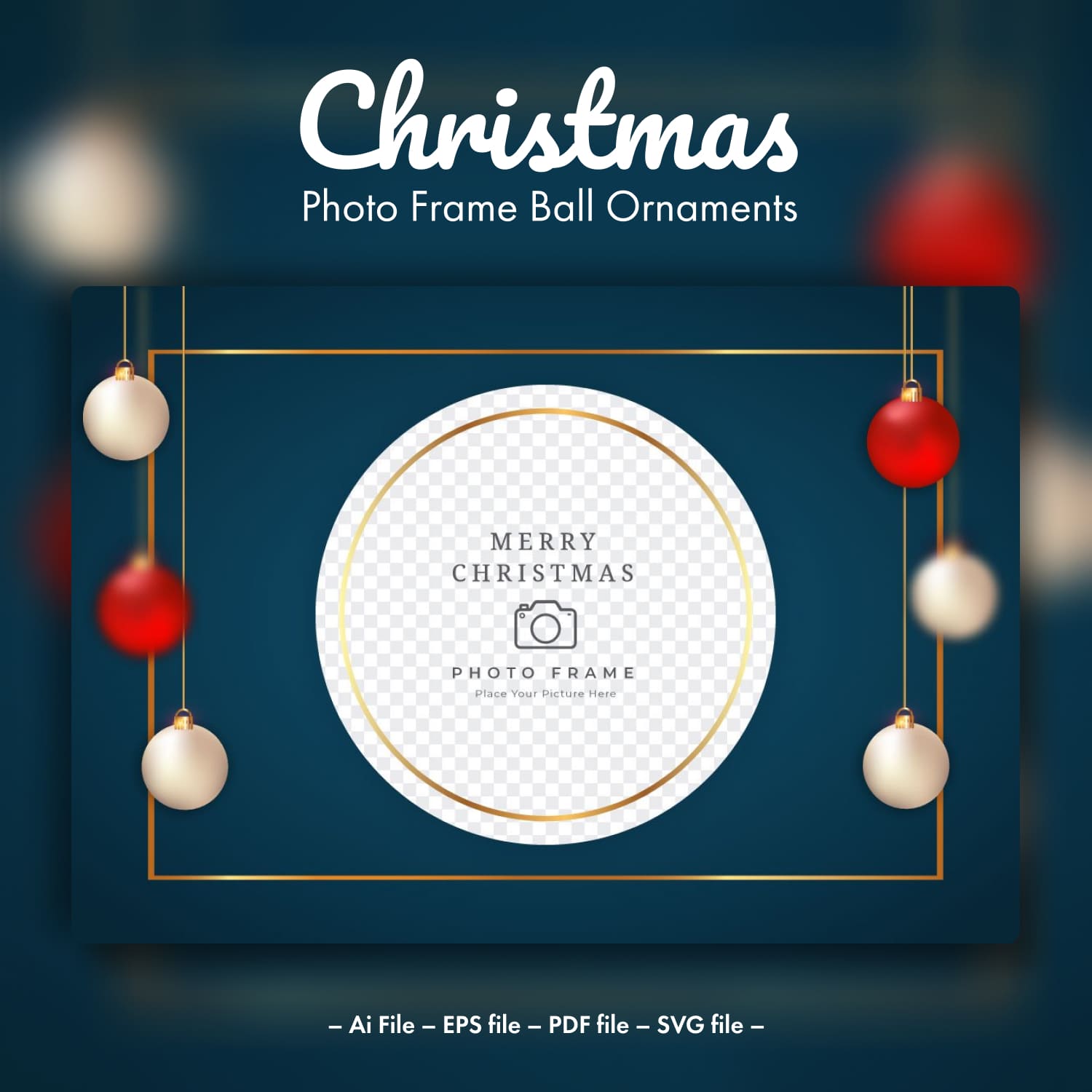 Christmas Photo Frame Ball Ornaments.