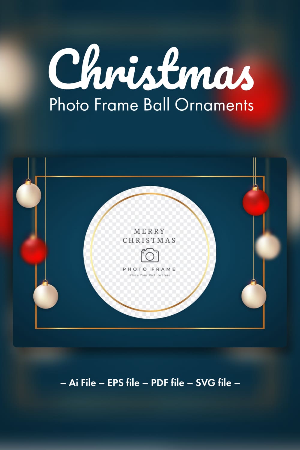 christmas photo frame ball ornaments pinterest 783