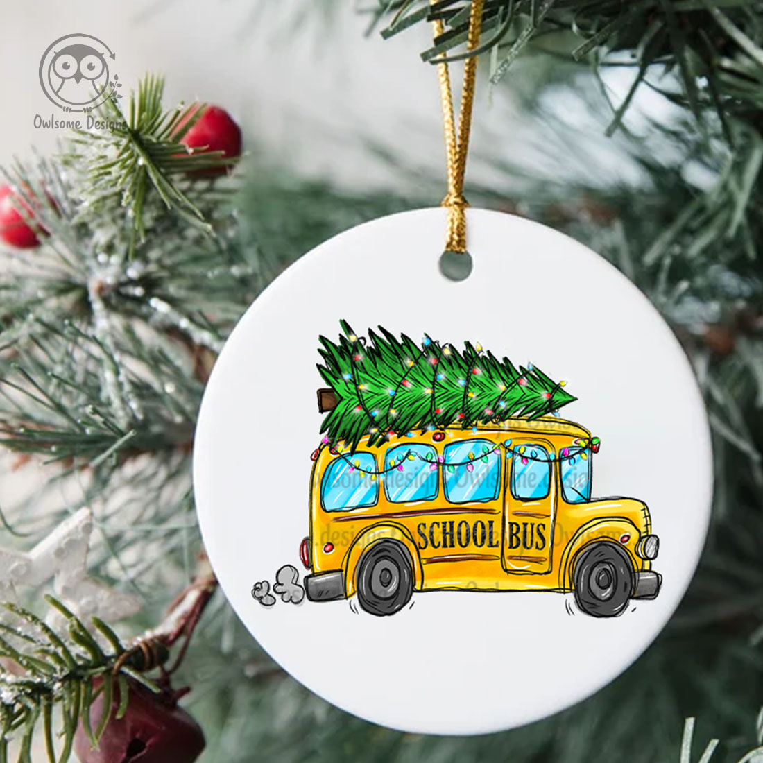 Christmas Tree On School Bus - Christmas toy preview.