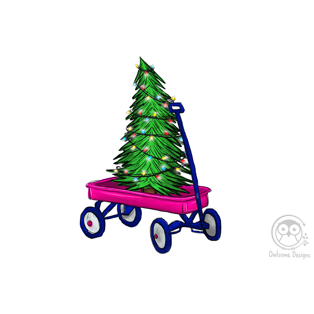 Christmas Tree On Wagon - main image preview.