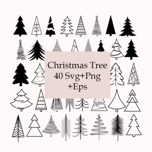 Cover image of Christmas Tree Svg Bundle.