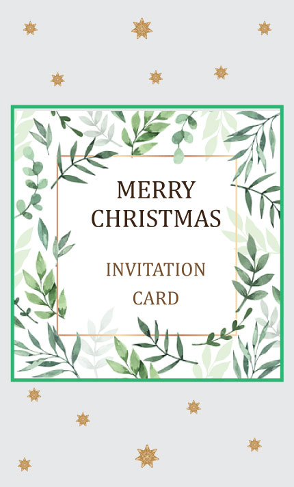 Merry Christmas invitation card.