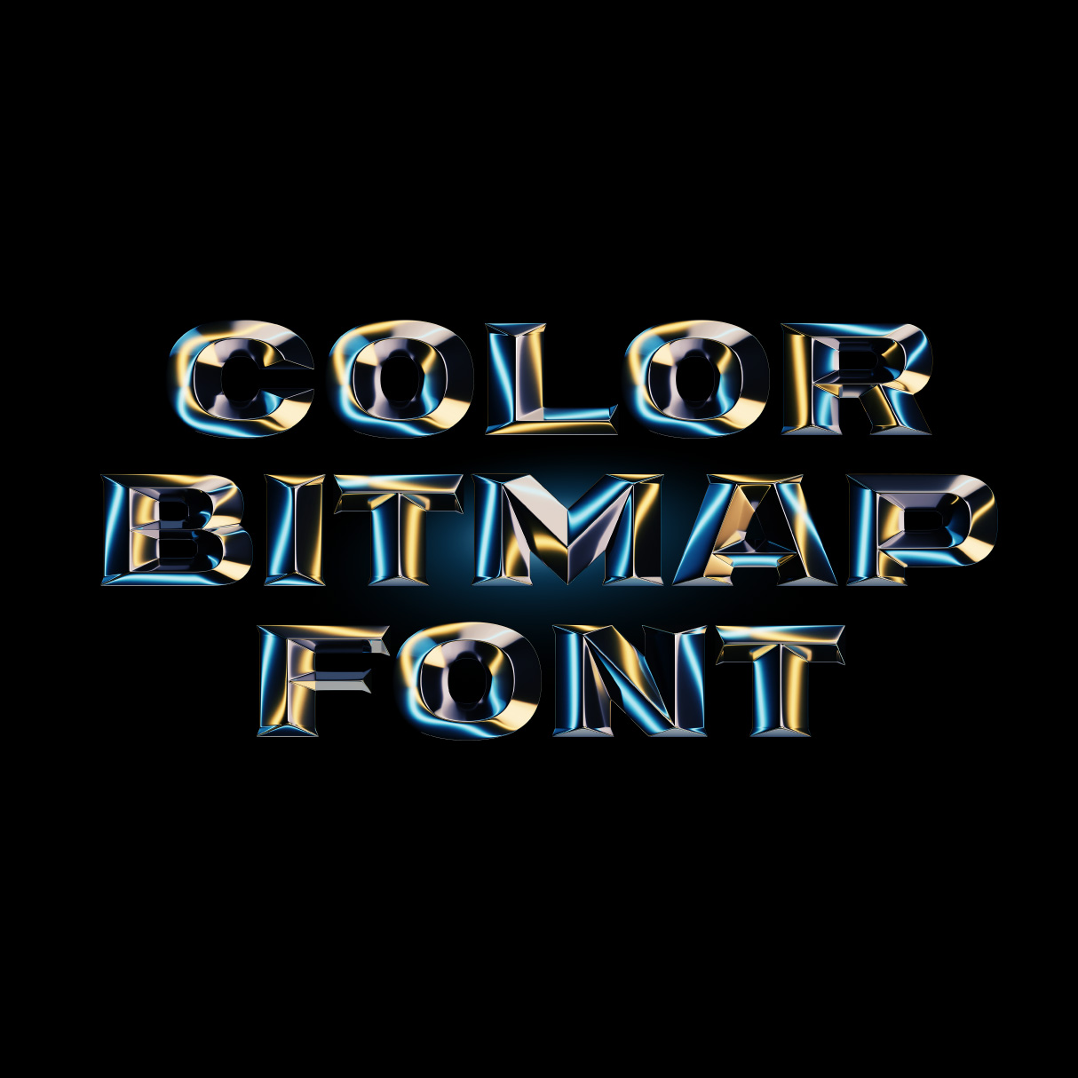Font Chrome Lights Bitmap Color Design cover image.
