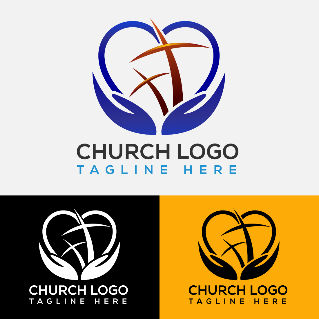 Church Logo Design Vector Illustration cover image.