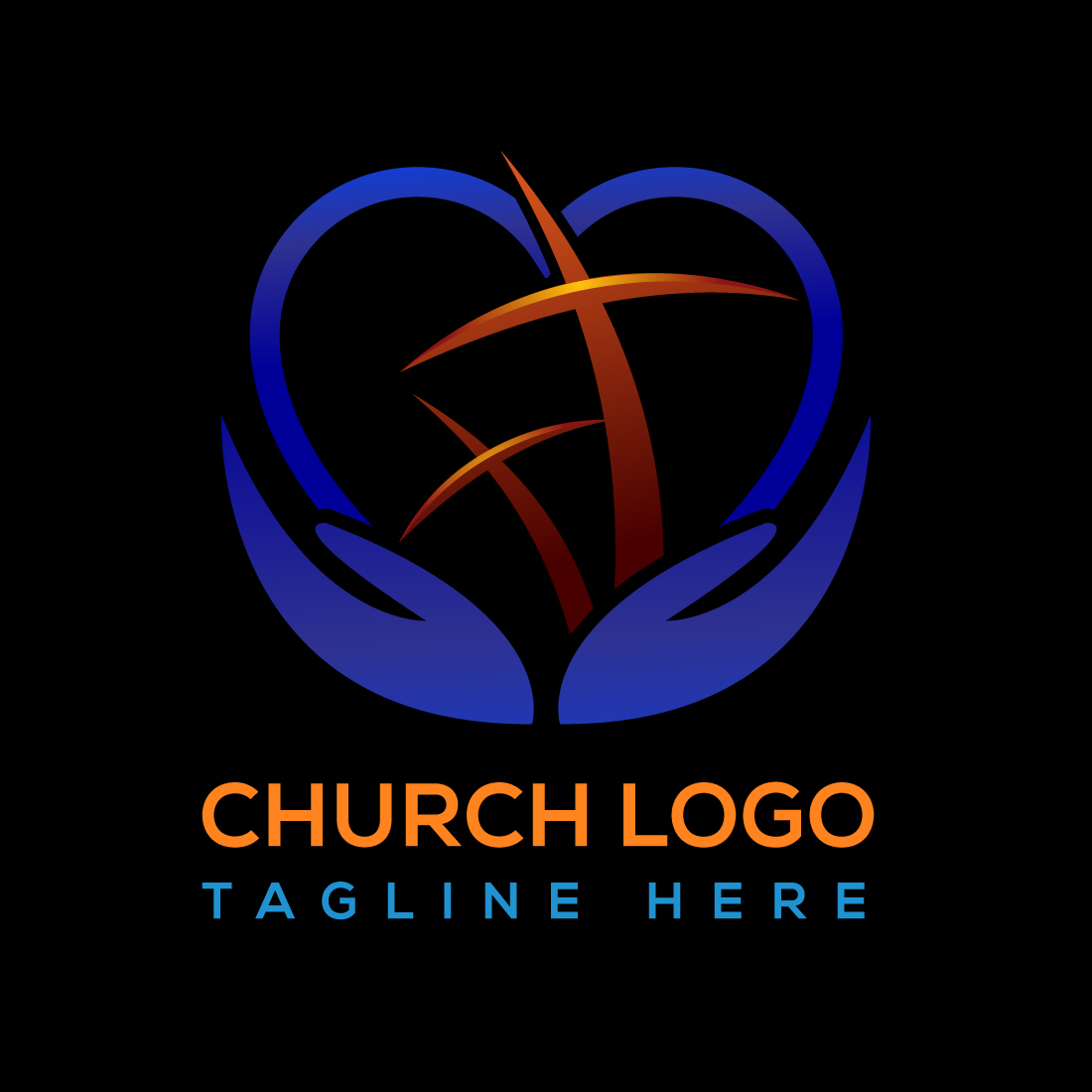 Church Logo Black Design Vector Illustration cover image.