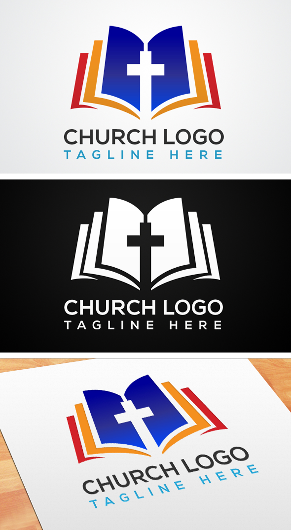 Church Cros Symbol Logo Design - MasterBundles