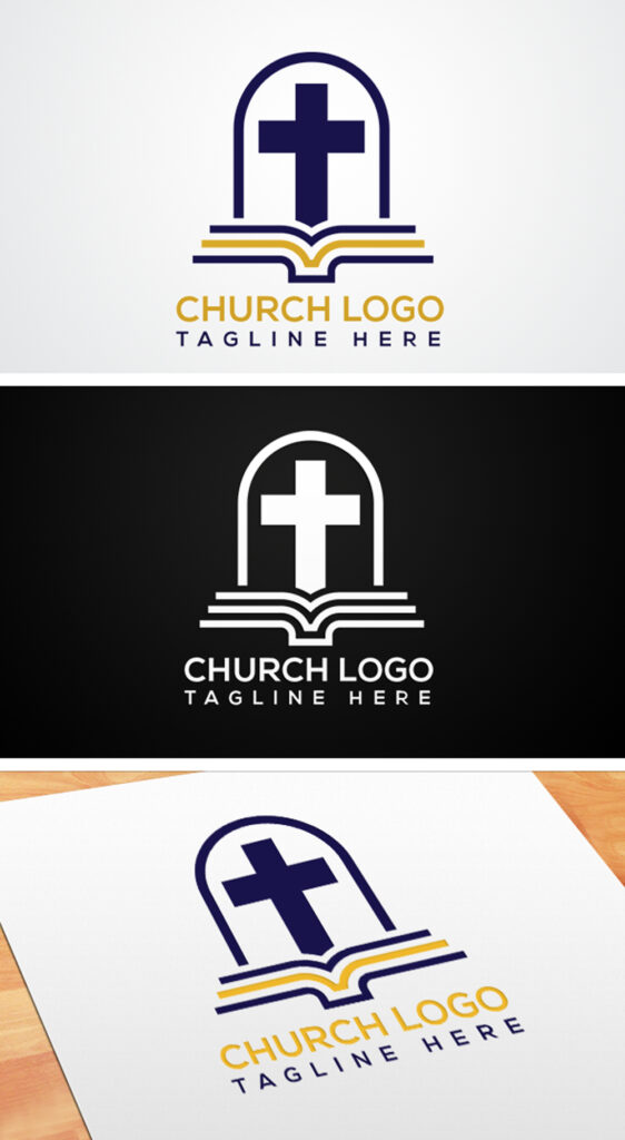 Church Logo Design Vector Illustration - MasterBundles