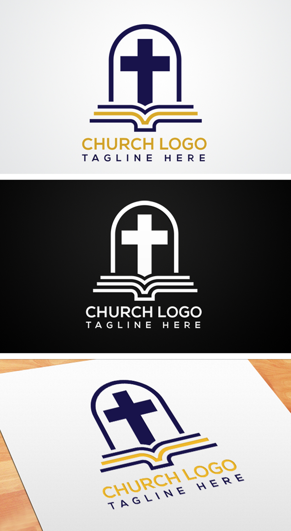 Church Logo Design Vector Illustration preview.