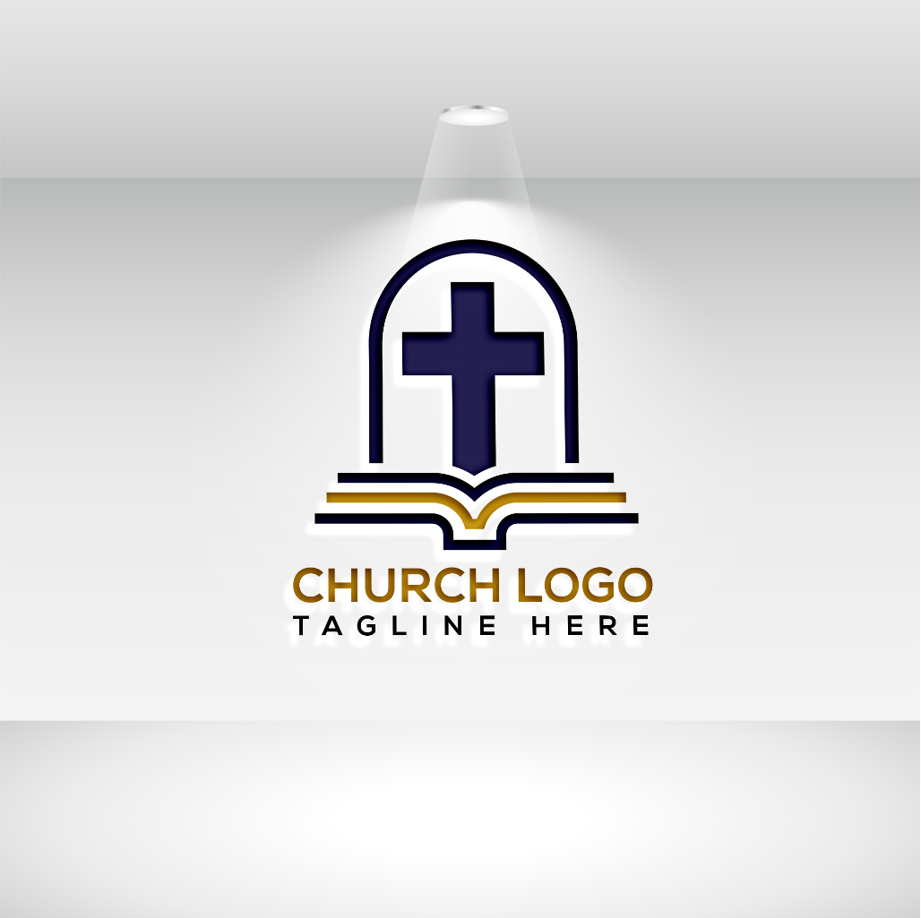 Church Logo Design Vector Illustration example mockup.