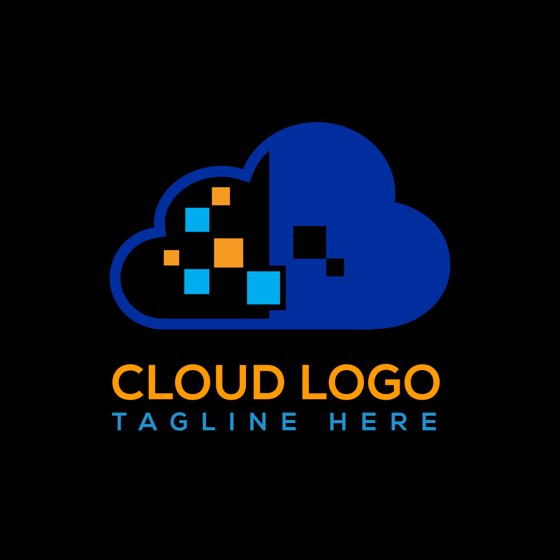 Provider Colorful Cloud Logo Design Black Background cover image.