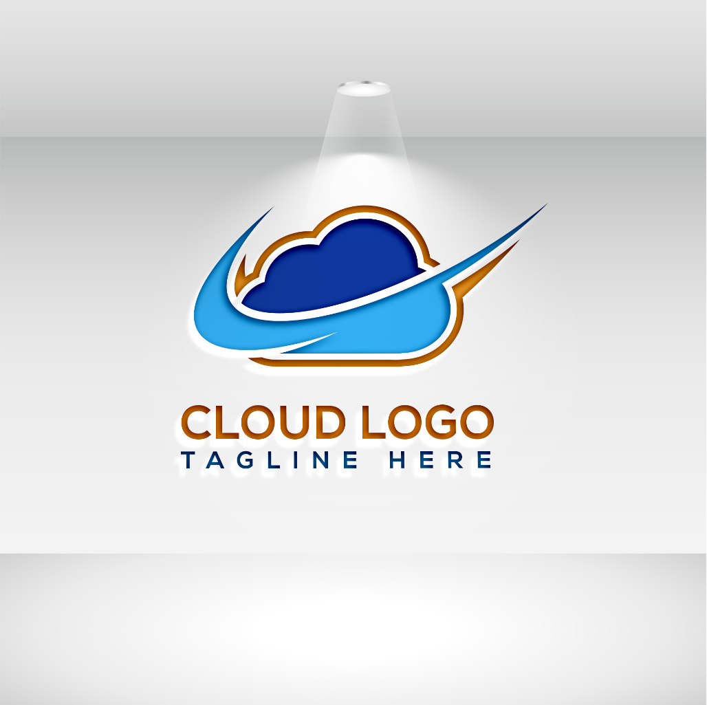 Technology Cloud Logo Design preview image.