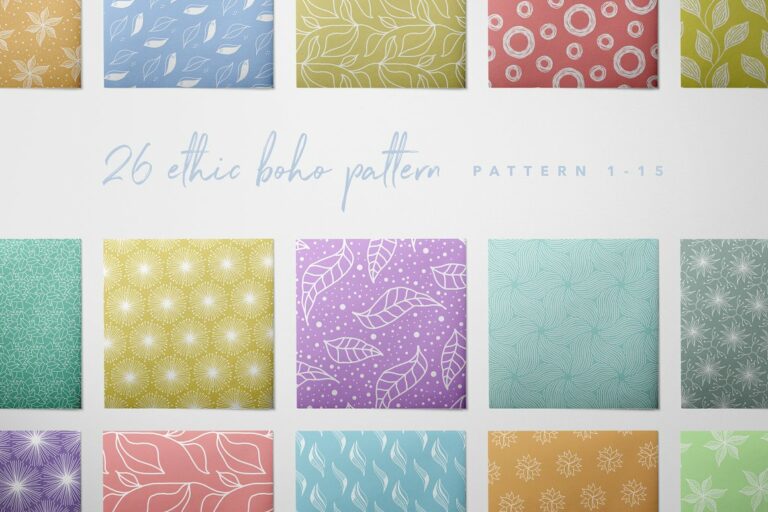 26 Ethnic Boho Patterns – MasterBundles
