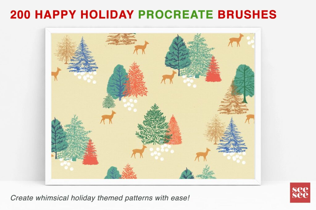 200 Happy Holiday Procreate Brushes – MasterBundles