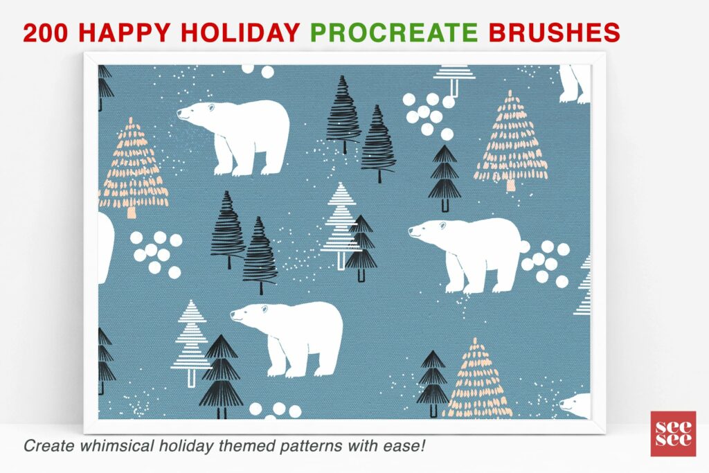 200 Happy Holiday Procreate Brushes – MasterBundles