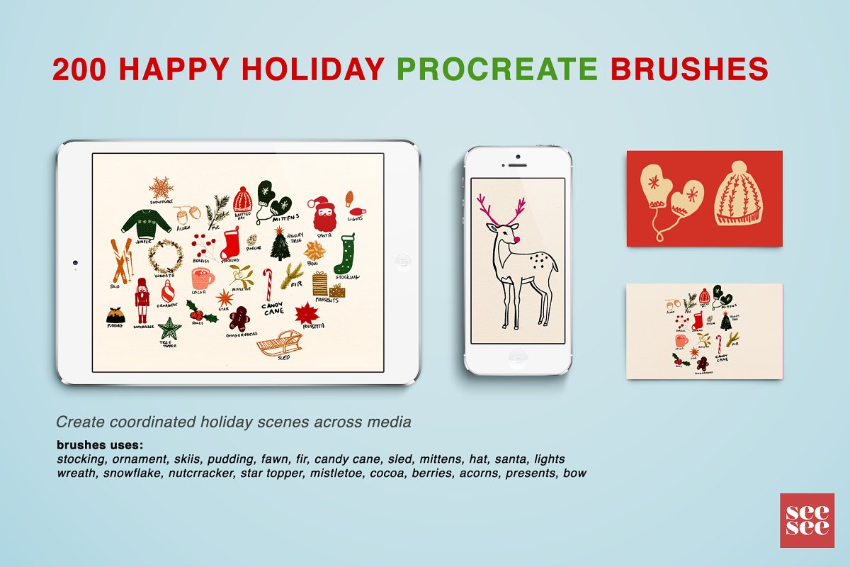 Create coordinated holiday scenes across media.