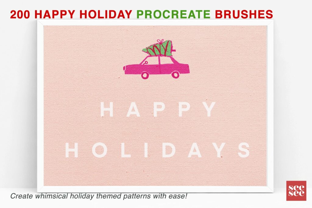 200 Happy Holiday Procreate Brushes – MasterBundles