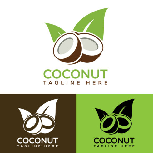 Coconut Drink Logo Design Template cover image.