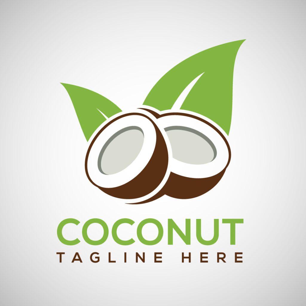 Coconut Drink Logo Design Template MasterBundles