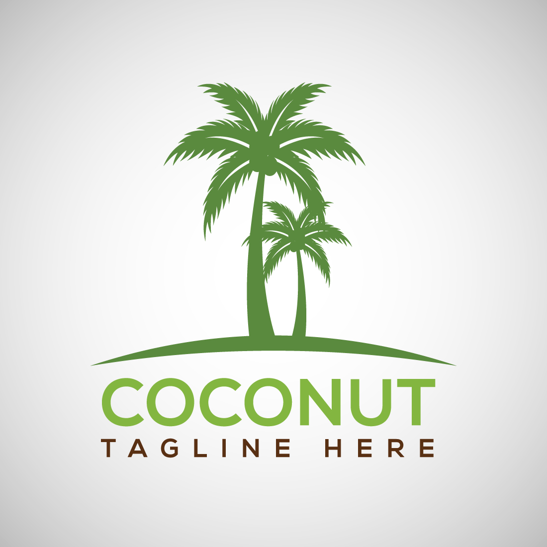 Coconut Tree Green Logo Design cover image.