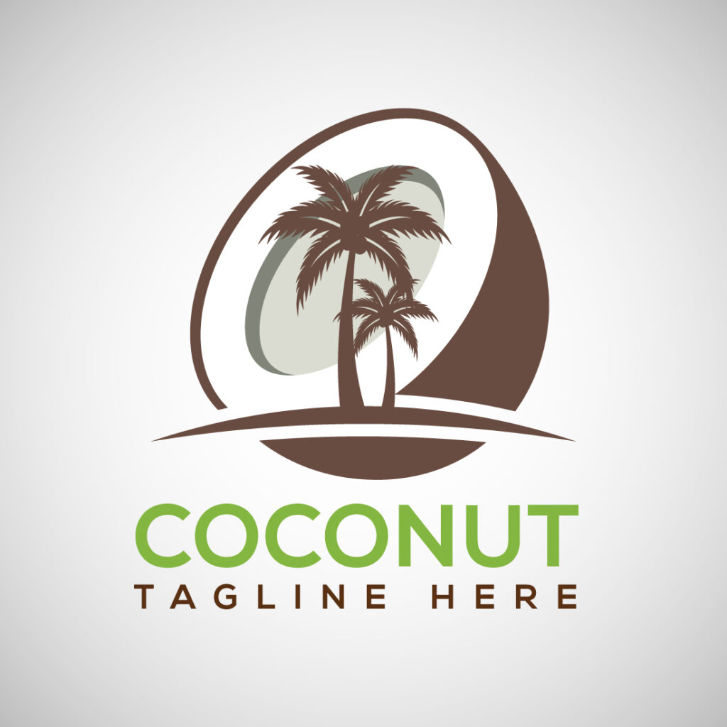 Nature Coconut Logo Design MasterBundles