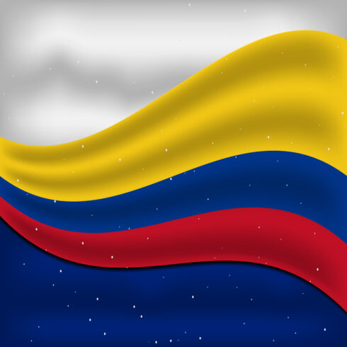 Elegant image of the flag of Colombia.