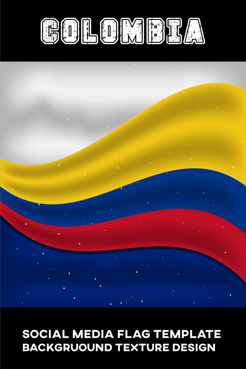 Unique image of the flag of Colombia.