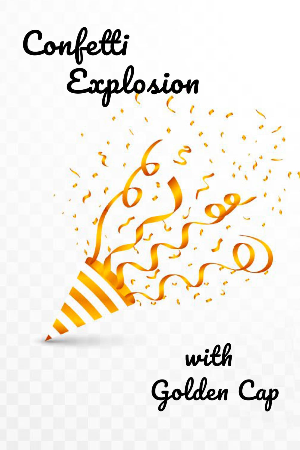 confetti explosion with golden cap pinterest 426